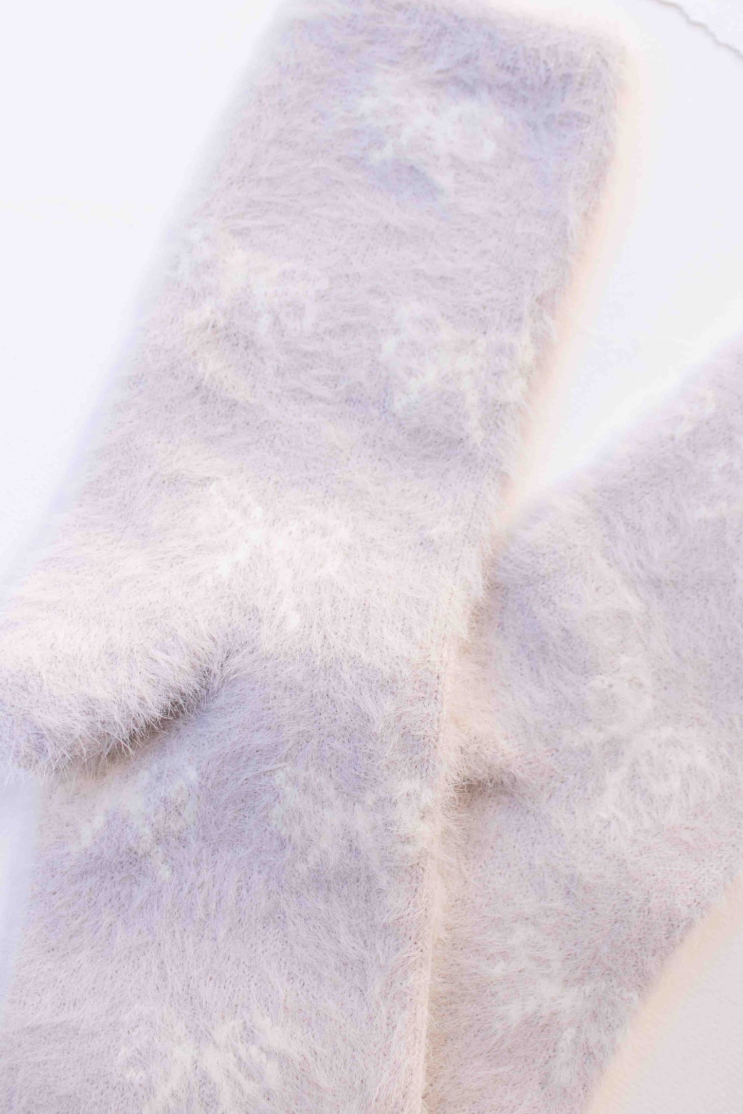 Fluffy Bow Knit Socks