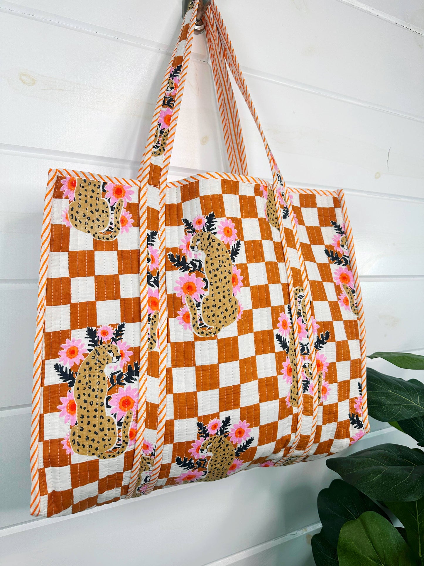 Quilted Tote Bag - Jaguar