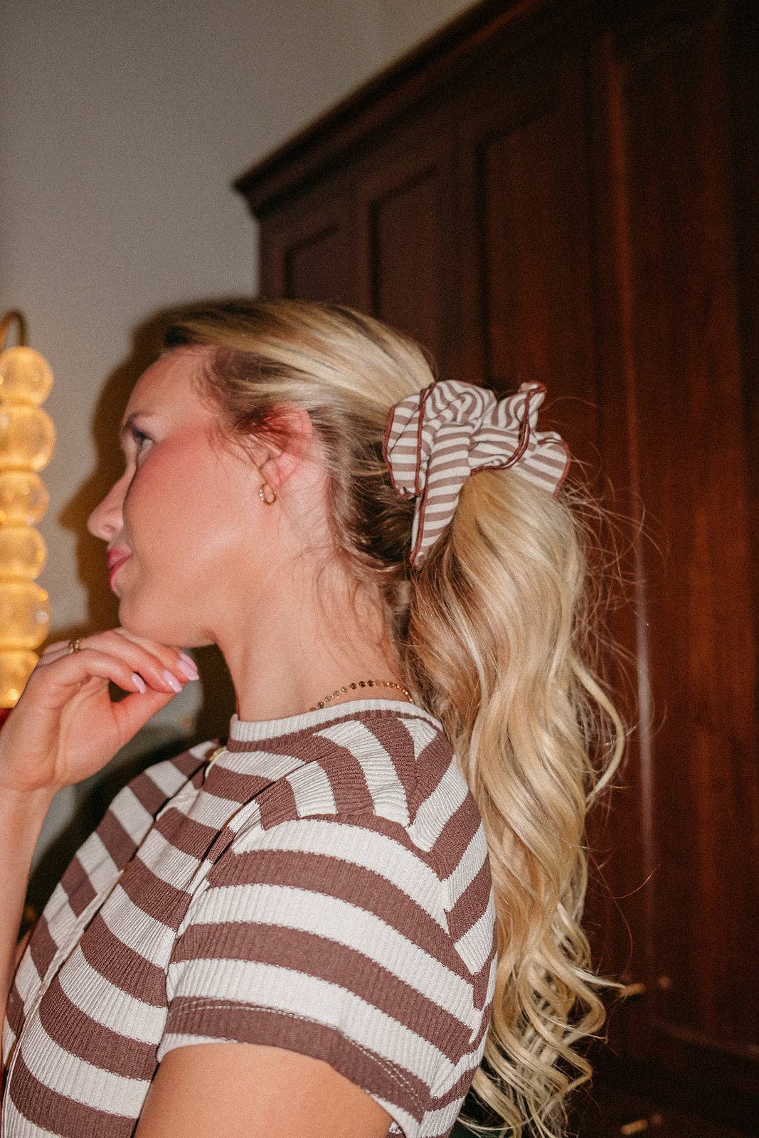 GIRLHOOD STRIPED CORSET SCRUNCHIE