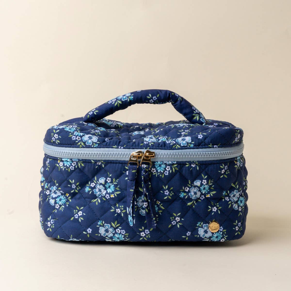 Glam & Go Quilted Cosmetic Bag–Endless Daydream Navy