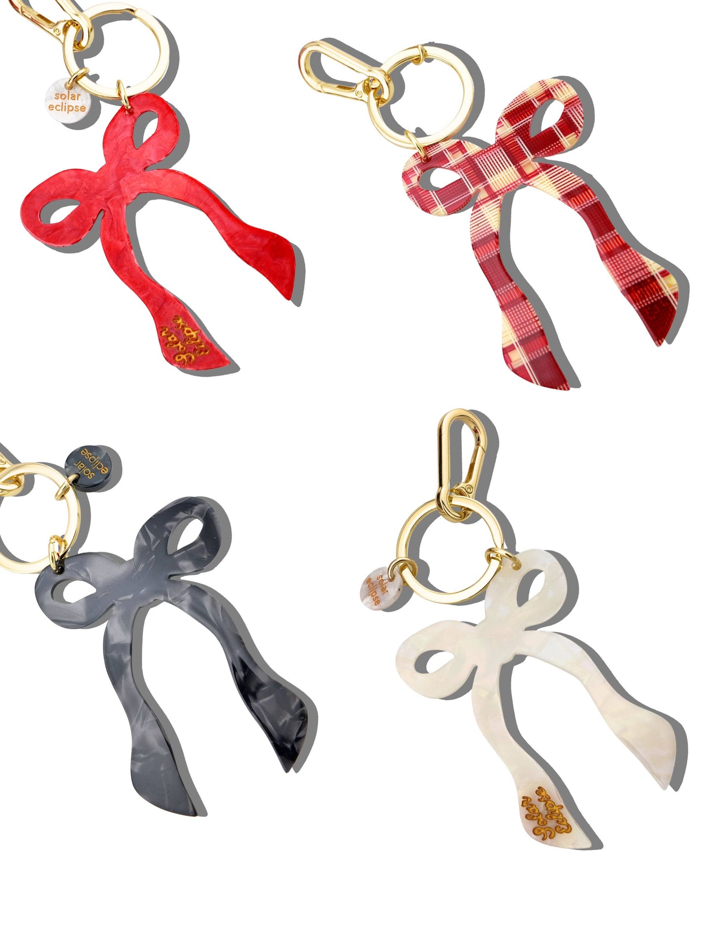 Hand-painted Coquette Bow Bag Charm + Keychain