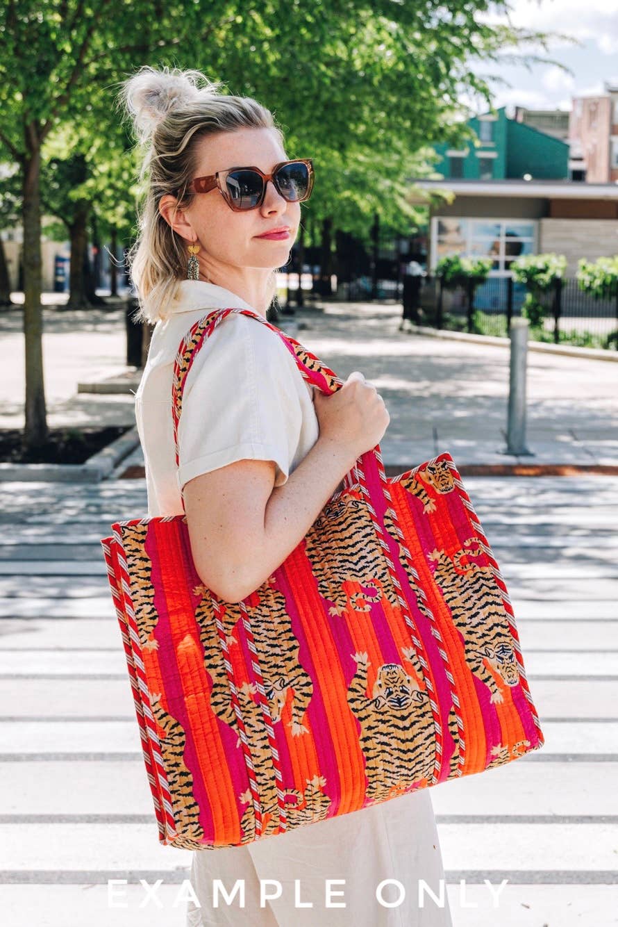 Quilted Tote Bag - Jaguar