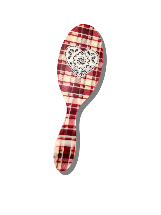 Hand-painted Paisley Heart Amazing Hair Day Brush | Eco-Friendly