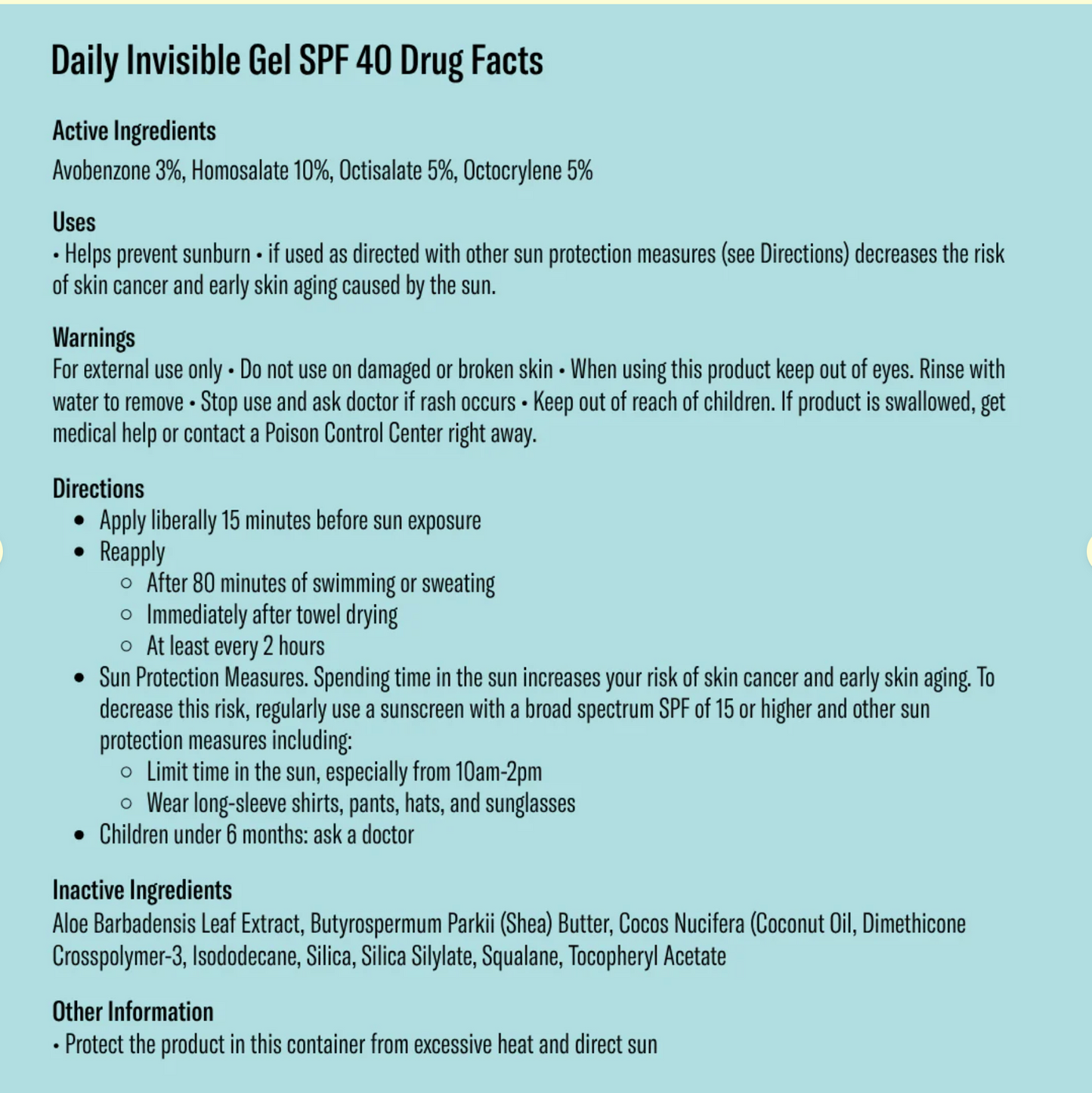 Bask Daily Invisible Gel SPF 40 Sunscreen