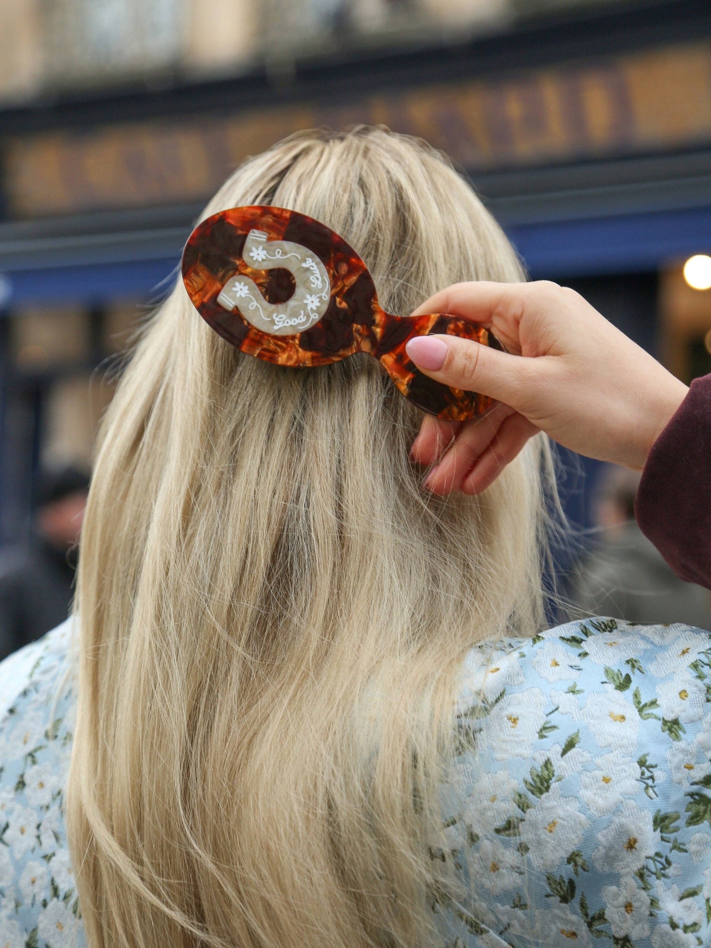 Hand-painted Horseshoe Handbag Hero Brush | Eco-Friendly